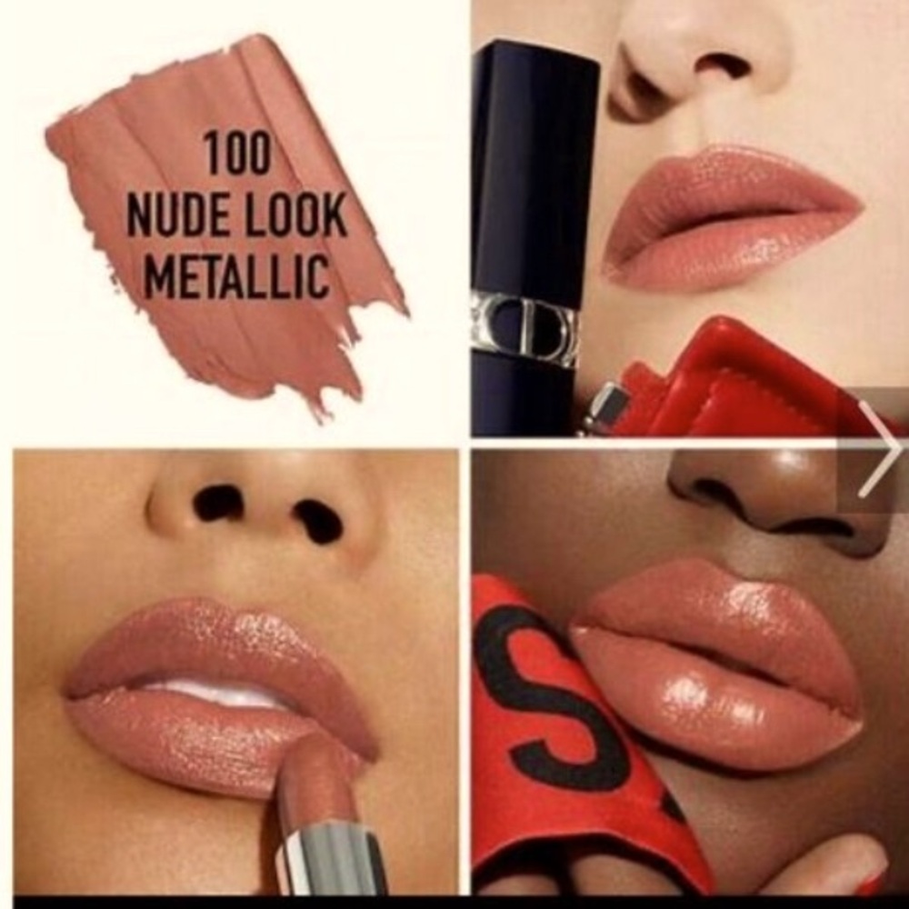 🆕 Rouge Dior Lipstick | #100 Nude Look Metallic | Limited Edition Disco’d NWOB